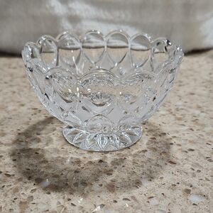 Vintage NACHTMANN BLEIKRISTALL 24% Lead Crystal Clear and Frosted Creamer and Su